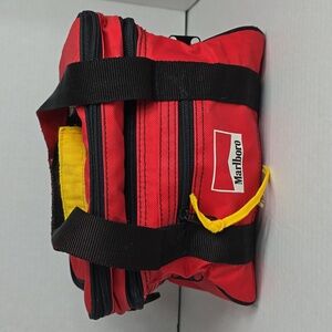 Vintage 1990's Marlboro Red and Black Travel Lunch Bag/Cooler Durable Design